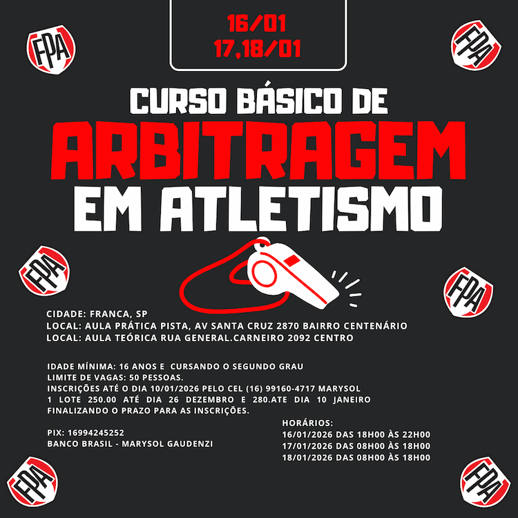 Curso Básico de Arbitragem em Atletismo 